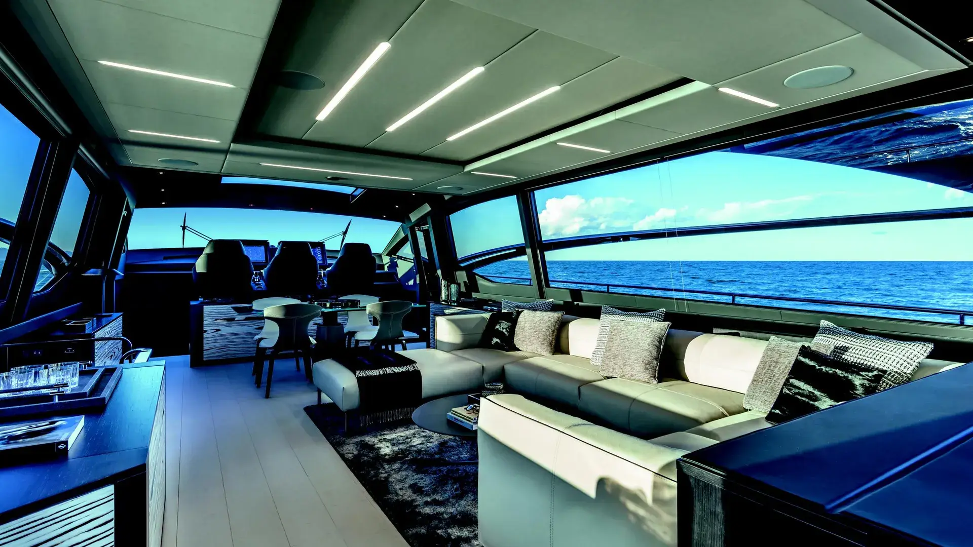 Superyacht at sea